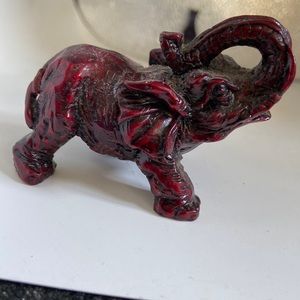 Elephant molded out of composition material Trunk up for luck!